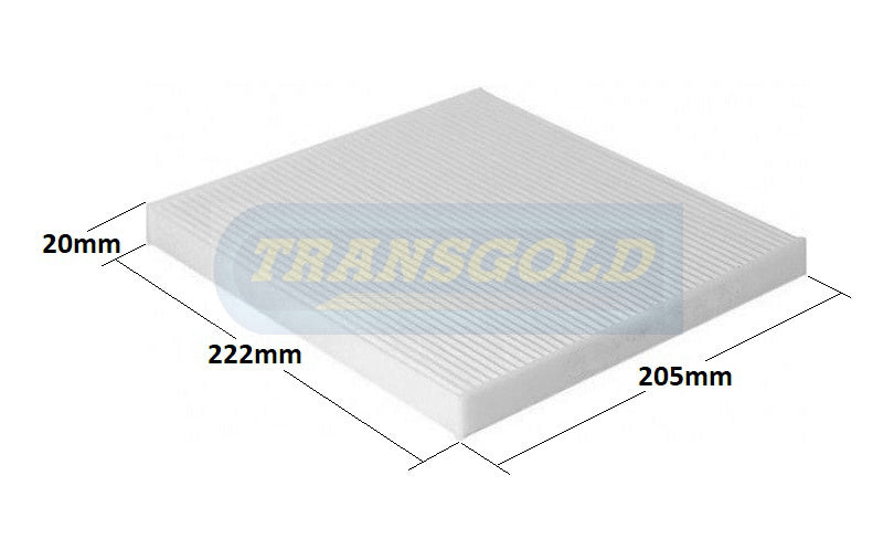 Cabin Filter Fits Great Wall WACF0103 TCF288 - Transgold | Universal Auto Spares