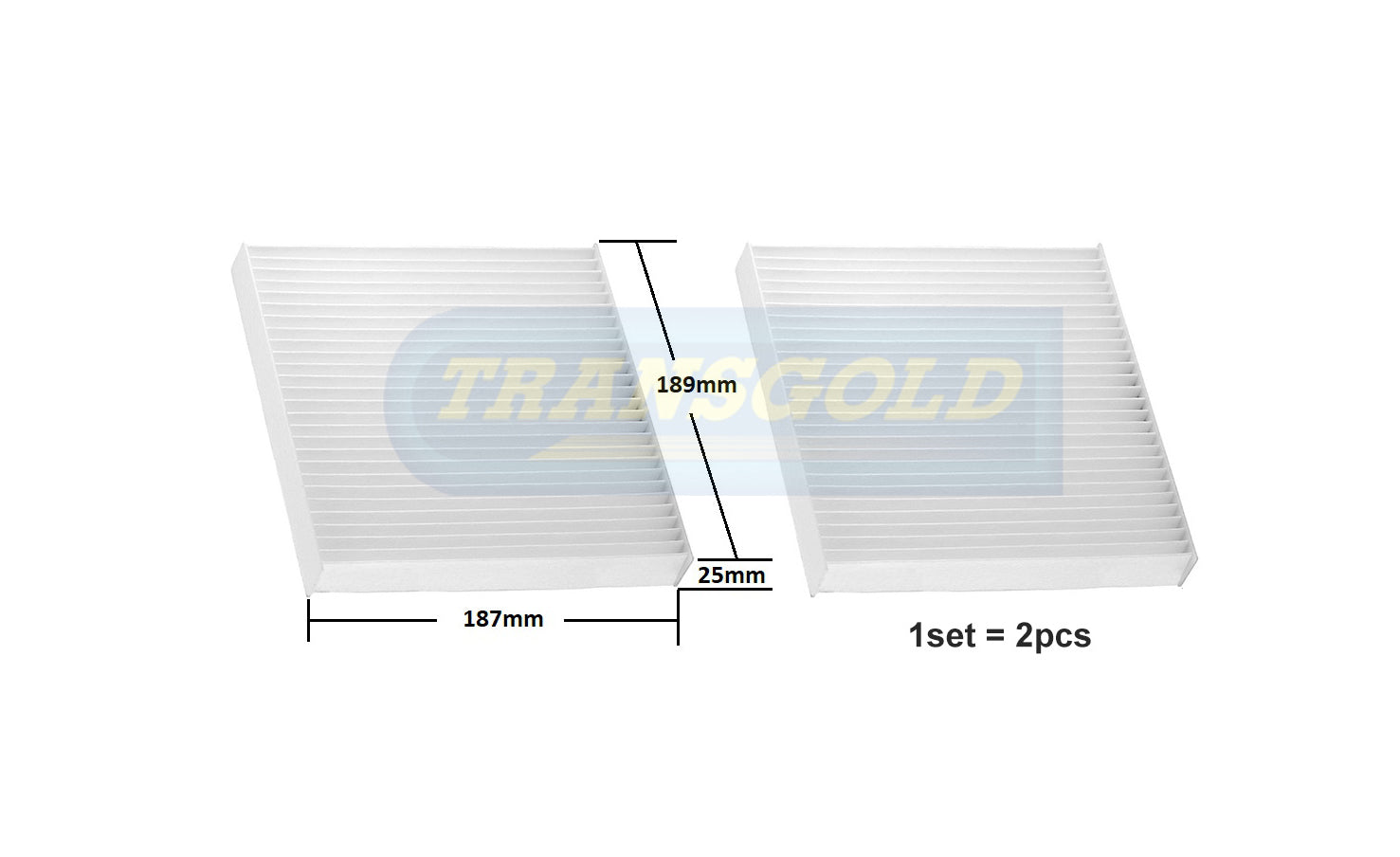 Cabin Filter Fits BMW X3 09/10 On, X4 2014 On (2pcs, Set) WACF0189 TCF340 - Transgold | Universal Auto Spares