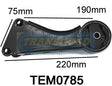 Engine Mount Fits Hyundai Excel X3 Rear Auto TEM0785 - Transgold