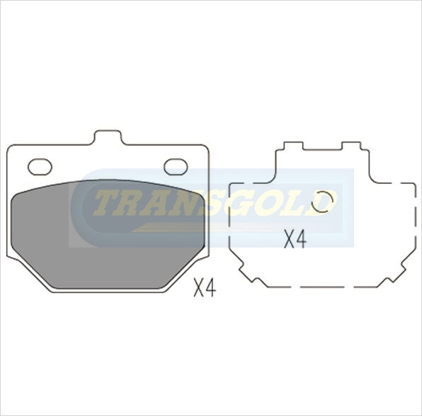 Brake Pads Front Fits Daihatsu Charade 78-83, Toyota 1000 77-78 TG0159N - Transgold | Universal Auto Spares