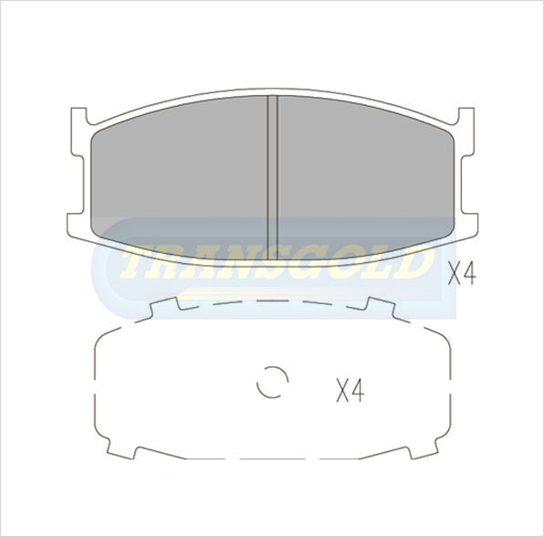 Brake Pads Front Fits Mazda 626 1979-82 TG0191N - Transgold | Universal Auto Spares