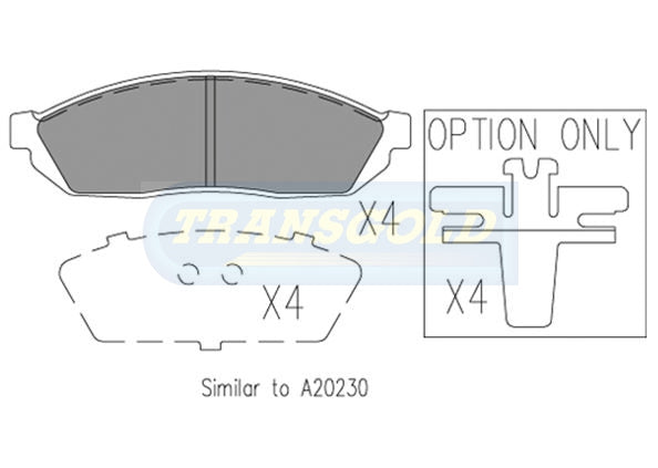 Brake Pads Front Fits Holden Scurry, Civic Sl 1300 '80-82,Mighty Boy TG0208N - Transgold | Universal Auto Spares