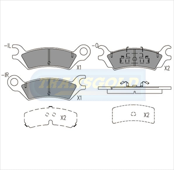 Brake Pads Rear Fits Mazda 929 TG0279N - Transgold | Universal Auto Spares