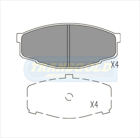 Brake Pads Front Fits Toyota Celica '82-85, Cressida '81-88, Hilux TG0281N - Transgold | Universal Auto Spares