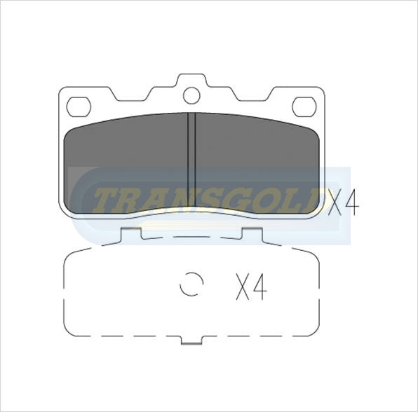 Brake Pads Rear Fits Celica MA61 82-85, Cressida MX62,63 83-85 TG0282N - Transgold | Universal Auto Spares