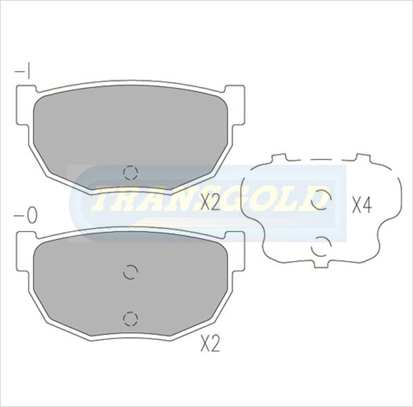 Brake Pads Rear Fits Nissan 280ZX '82 On, Skyline '82-86 TG0284N - Transgold | Universal Auto Spares