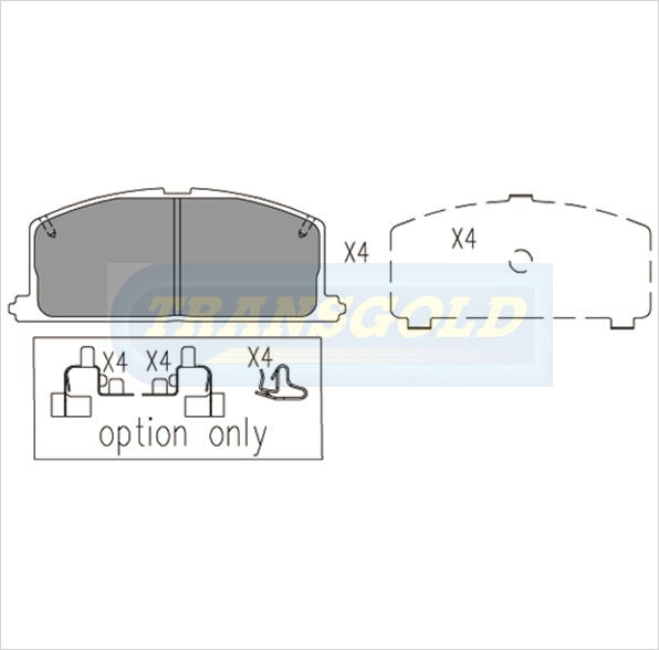 Brake Pads Front Fits Toyota All Models TG0308N - Transgold | Universal Auto Spares