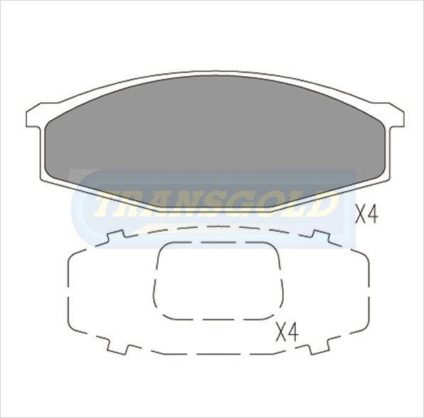 Brake Pads Front Fits Nissan Patrol/ Urvan TG0321N - Transgold | Universal Auto Spares