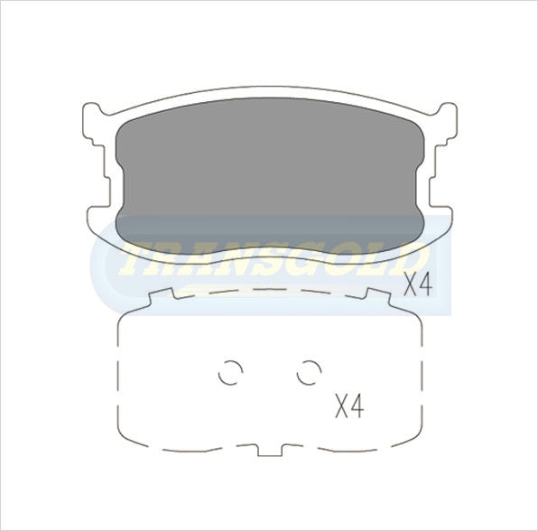 Brake Pads Front Fits Holden Gemini 85-87, Chev Spectrum TG0410N - Transgold | Universal Auto Spares