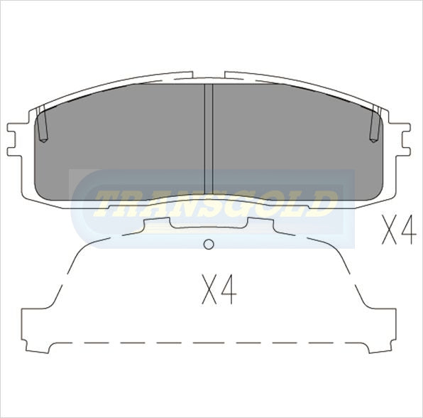 Brake Pads Rear Fits Toyota Supra '85-92, Corona Avanti, Cressida Gl TG0413N - Transgold | Universal Auto Spares