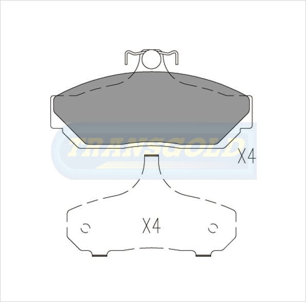 Brake Pads Front Fits Holden Statesman 76-85, Torana 1977 TG1023N - Transgold | Universal Auto Spares