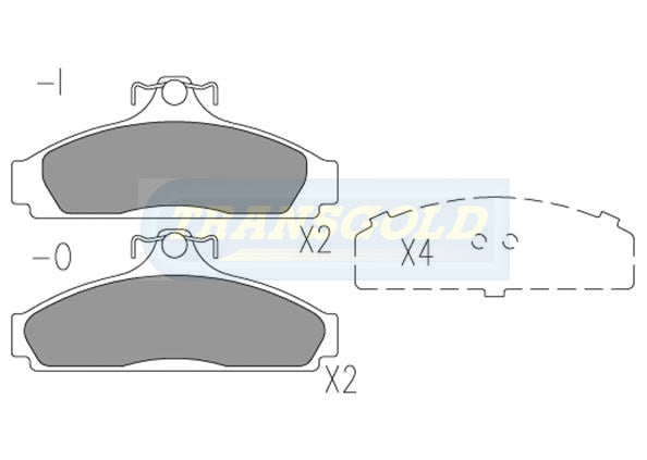 Brake Pads Front Fits Holden Camira TG1076N - Transgold | Universal Auto Spares