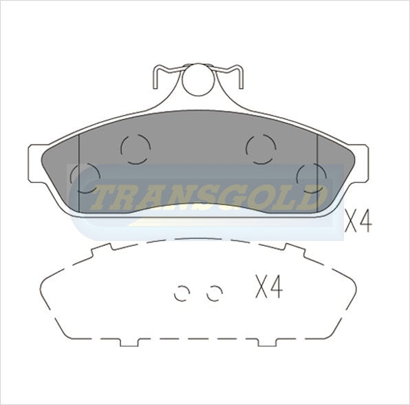 Brake Pads Front Fits Holden Commodore,Toyota Lexcen All Models TG1085N - Transgold | Universal Auto Spares