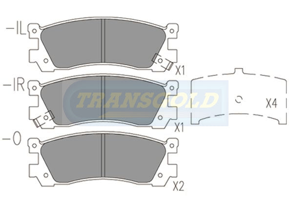 Brake Pads Rear Fits Mazda 929 V6 1987-91 TG1112N - Transgold | Universal Auto Spares