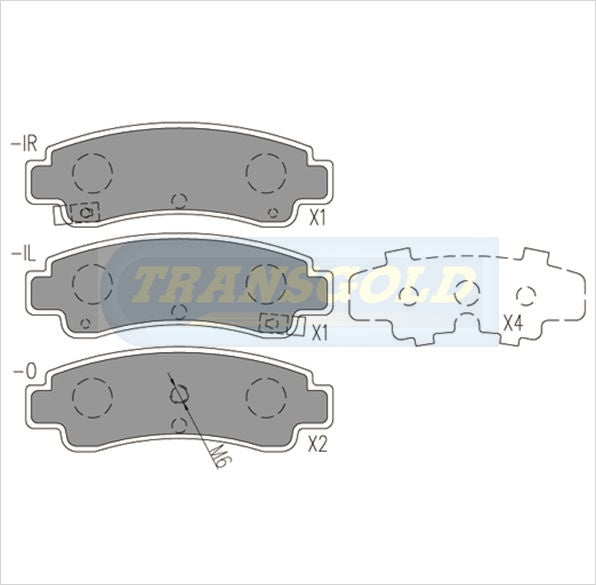 Brake Pads Rear Fits Nissan Pulsar 1300, 1800, Exa 87-91 TG1118N - Transgold | Universal Auto Spares