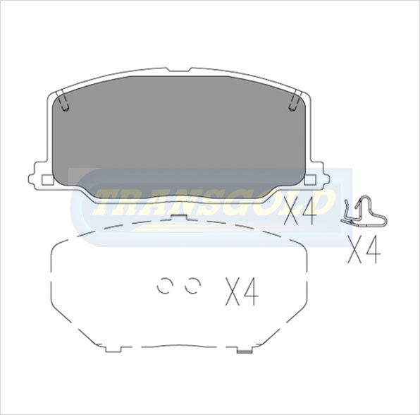 Brake Pads Front Fits Toyota Camry Sv21& V6, Celica Coupe 2.2 91-94, Corona TG1129N - Transgold | Universal Auto Spares