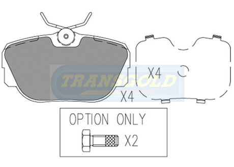 Brake Pads Fits BMW, Range Rover TG1130N - Transgold | Universal Auto Spares