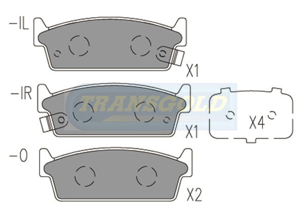 Brake Pads Rear Fits Nissan Skyline, Stagea TG1144N - Transgold | Universal Auto Spares