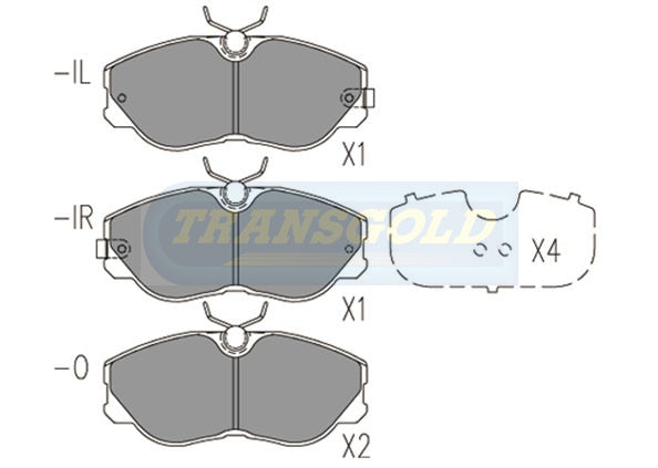 Brake Pads Front Fits Nissan 300zx 87-89 TG1152N - Transgold | Universal Auto Spares