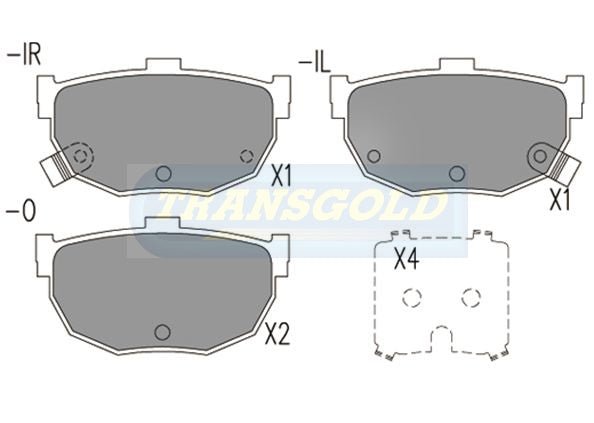 Brake Pads Rear Fits Nissan Pintara 89-, Skyline R31 90 On TG1166N - Transgold | Universal Auto Spares