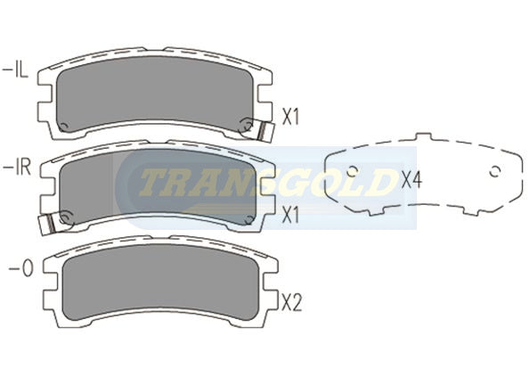 Brake Pads Rear Fits Nissan Pathfinder D2186-92 TG1175N - Transgold | Universal Auto Spares
