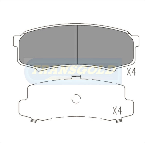 Brake Pads Rear Fits Toyota Landcruiser 90- TG200N - Transgold | Universal Auto Spares