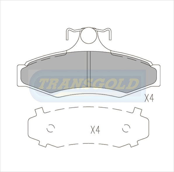 Brake Pads Rear Fits Magna Tr, Ts Verada 1991 On TG1204N - Transgold | Universal Auto Spares