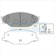 Brake Pads Front Fits Toyota HiAce TG1205N - Transgold | Universal Auto Spares