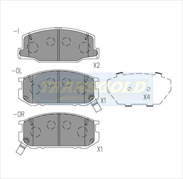 Brake Pads Front Fits Toyota Tarago Tcr10, 11, 20 1990- TG1208N - Transgold | Universal Auto Spares
