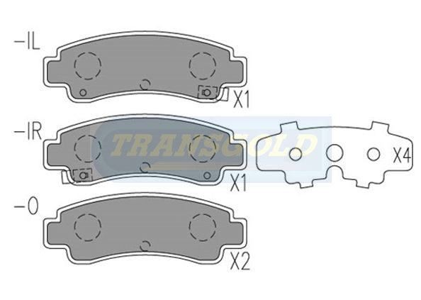 Brake Pads Rear Fits Nissan Pulsar, Sentra 91 On TG1211N - Transgold | Universal Auto Spares