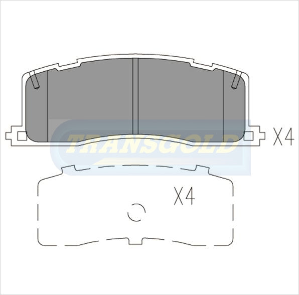 Brake Pads Front Fits Toyota Tarago 90 TG1213N - Transgold | Universal Auto Spares