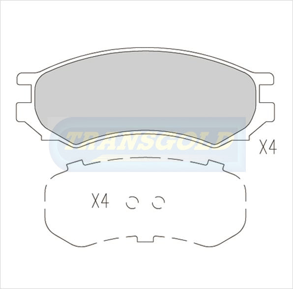 Brake Pads Front Fits Nissan Bluebird U11,U12 88-92 TG1214N - Transgold | Universal Auto Spares