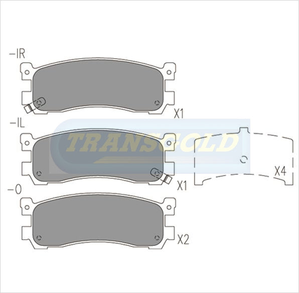Brake Pads Rear Fits Mazda Mpv '93 On/ 9 29 4 Ws '91-97/ Eunos 800 TG1222N - Transgold | Universal Auto Spares