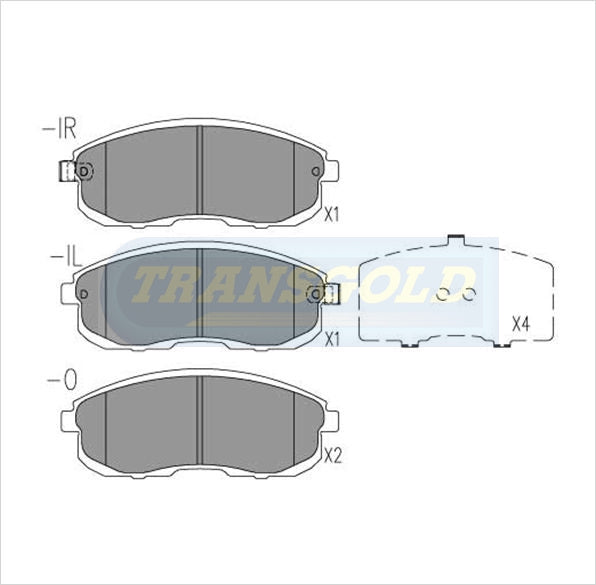 Brake Pads Front Fits Nissan Bluebird, Maxima TG1232N - Transgold | Universal Auto Spares