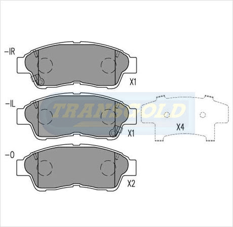 Brake Pads Front Fits Toyota Wide Body Camry, Apollo TG1267N - Transgold | Universal Auto Spares