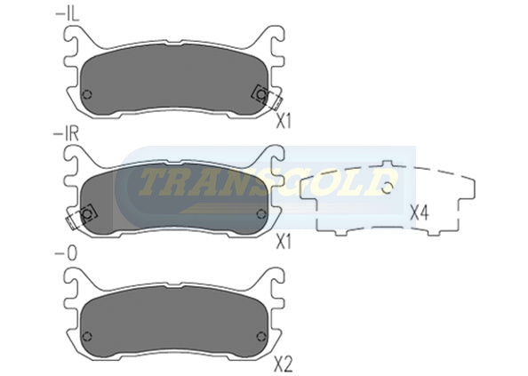 Brake Pads Rear Fits Mazda Mx-5 Nov. 93-01 TG1283 - Transgold | Universal Auto Spares