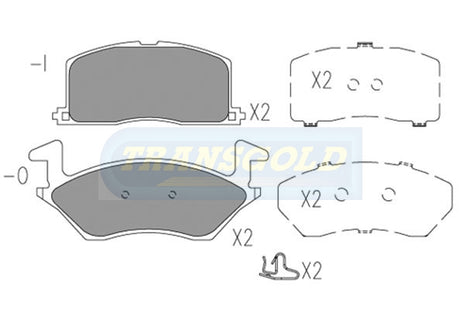 Brake Pads Front Fits Toyota Starlet Np80 1.5L 90- TG1314N - Transgold | Universal Auto Spares