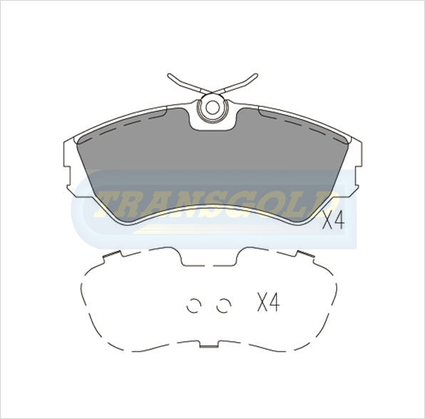 Brake Pads Front Fits Transporter T4 2.5 14 Wheel '93 TG1316N - Transgold | Universal Auto Spares