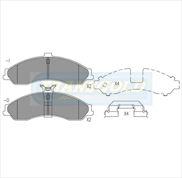 Brake Pads Front Fits VT Commodore TG1331N - Transgold | Universal Auto Spares