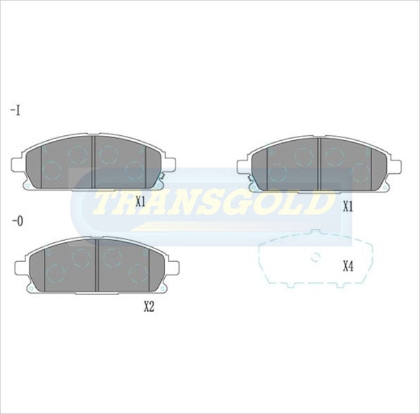 Brake Pads Front Fits Nissan Pathfinder TG1333N - Transgold | Universal Auto Spares