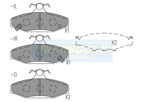 Brake Pads Rear Fits Daewoo Musso, Korando, Ssangyong Musso TG1338N - Transgold | Universal Auto Spares