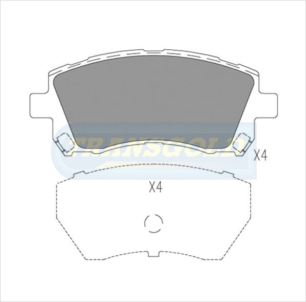 Brake Pads Front Fits Subaru Impreza Wrx, Forester TG1342N - Transgold | Universal Auto Spares