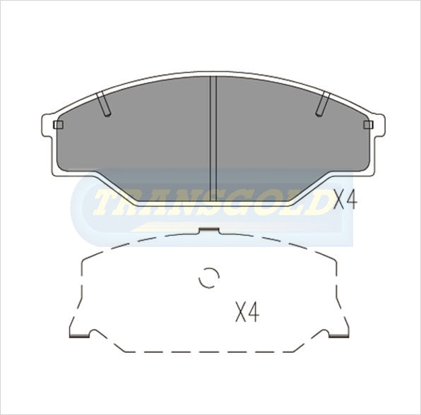 Brake Pads Front Fits Toyota Hilux Yn87, Rzn 149R 2WD 97 On TG1350N - Transgold | Universal Auto Spares