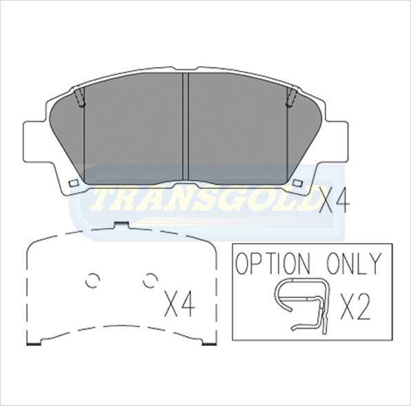 Brake Pads Front Fits Toyota Mr2 2D Coupe '94 On TG1352N - Transgold | Universal Auto Spares
