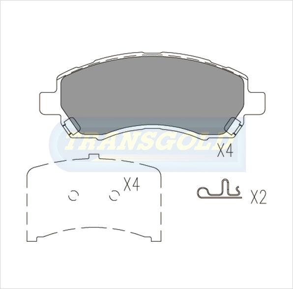 Brake Pads Front Fits Subaru Impreza Wrx '97, Liberty TG1363N - Transgold | Universal Auto Spares