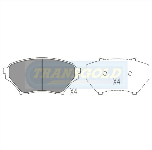 Brake Pads Front Fits Mazda Mx-5 2D 1.8 2001 On TG1386N - Transgold | Universal Auto Spares