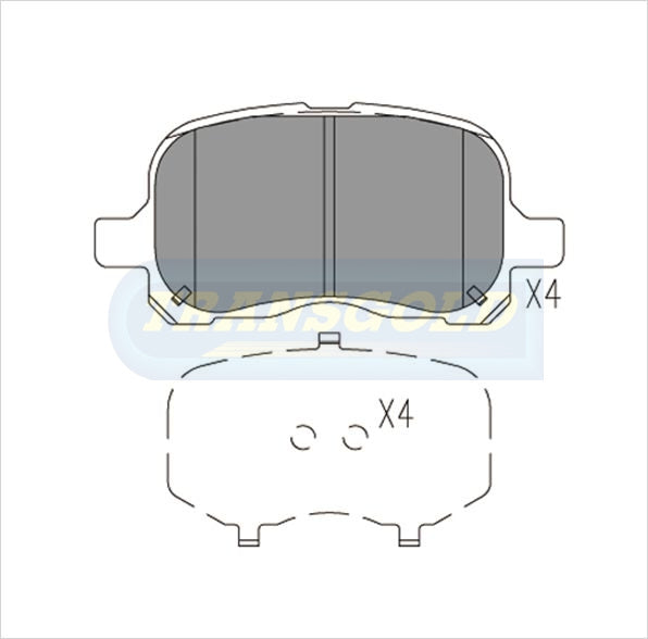 Brake Pads Front Fits Corolla Ae111, Ae115 1999 On TG1392N - Transgold | Universal Auto Spares