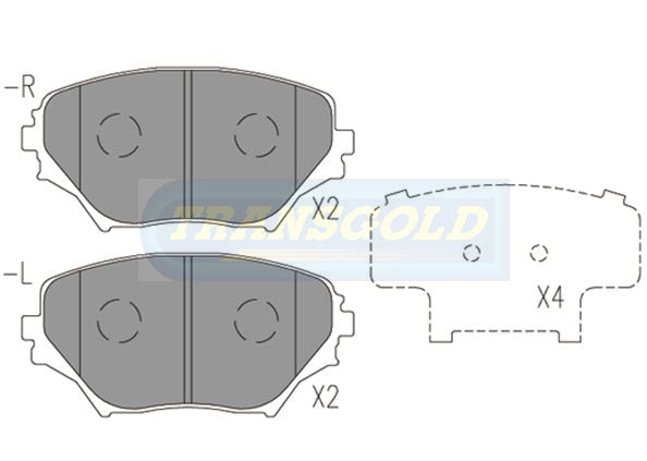 Brake Pads Front Fits Toyota Rav4 Aca20R,21R Cruiser Wagon Jul 00 On TG1432N - Transgold | Universal Auto Spares