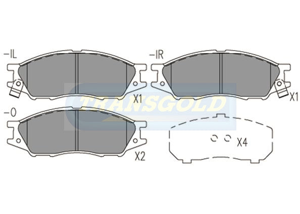 Brake Pads Front Fits Nissan Pular N16, On TG1454N - Transgold | Universal Auto Spares