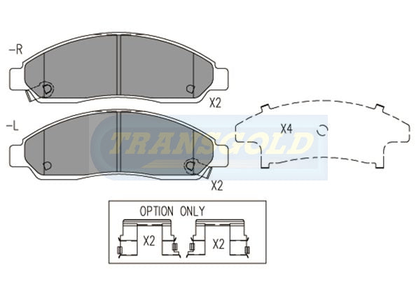 Brake Pads Front Fits Holden Rodeo 03-On 4WD TG1468N - Transgold | Universal Auto Spares